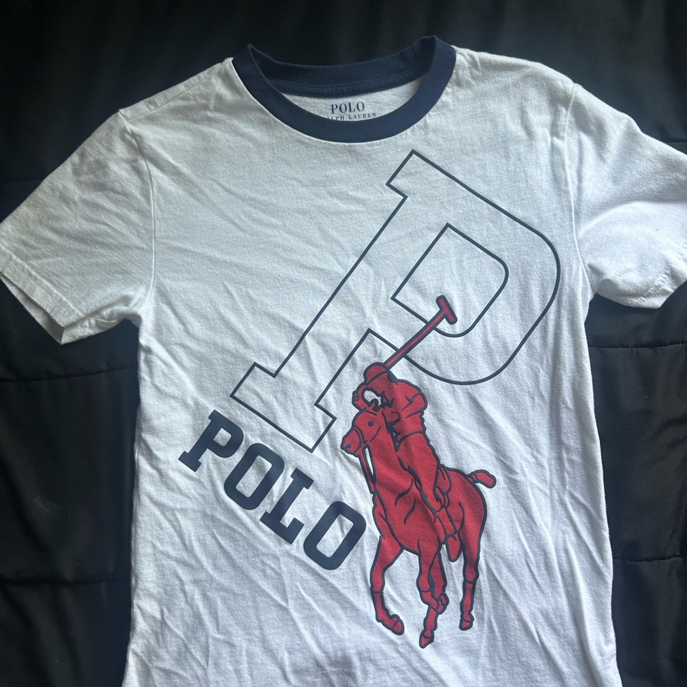 Polo by Ralph Lauren Kids White and Red Graphic T-Shirt